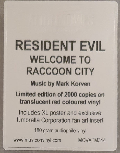 Mark Korven – Resident Evil Welcome To Raccoon City (Original Motion Picture Soundtrack)