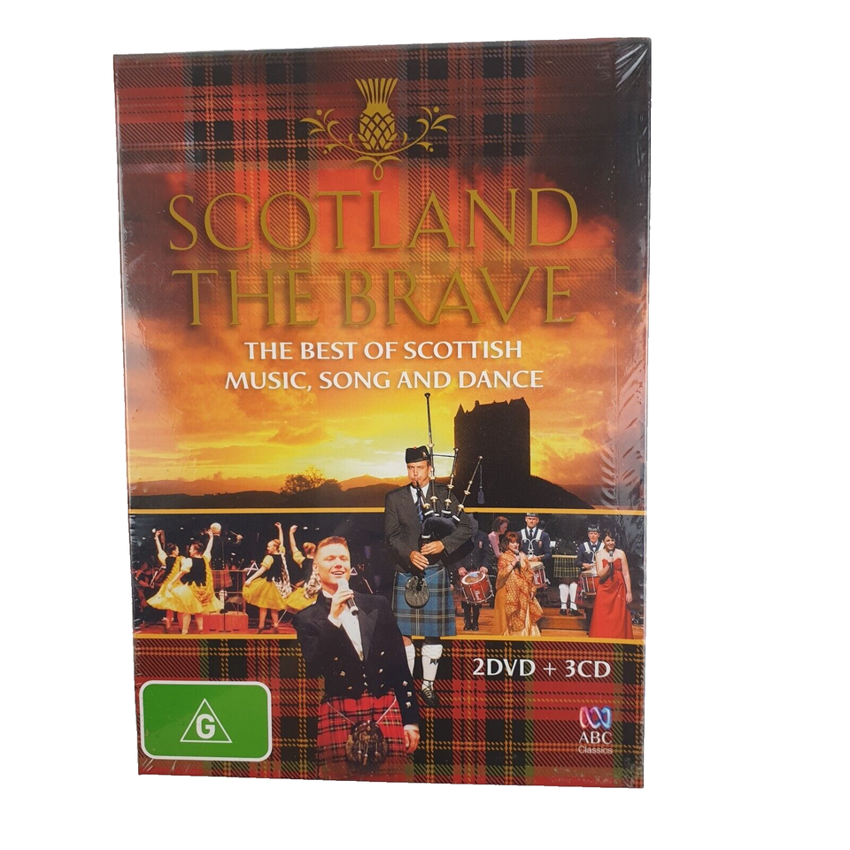 Scotland The Brave - The Best Of Scottish Music, Song & Dance DVDs x 2, CDs x 3
